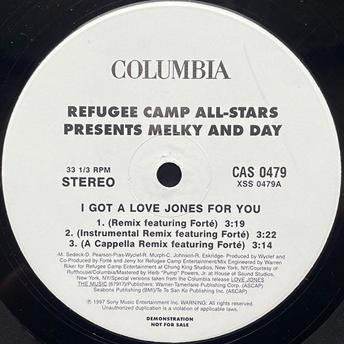 REFUGEE CAMP ALL STAR presents MELKY AND DAY // I GOT A LOVE JONES FOR YOU (REMIX) (3VER)