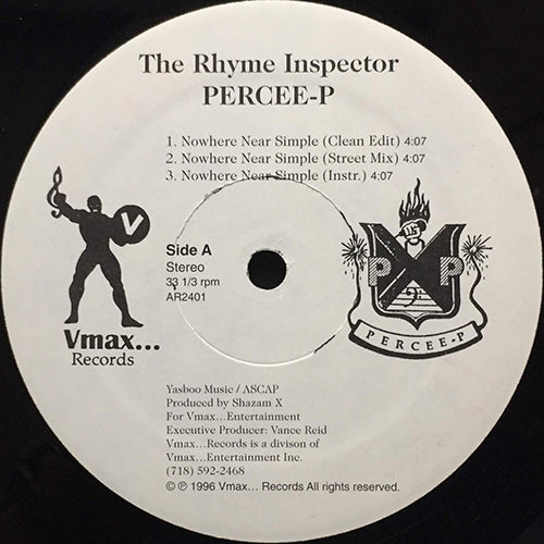 RHYME INSPECTOR PERCEE-P // NOWHERE NEAR SIMPLE (3VER) / DON'T CUM STRAPPED (2VER)