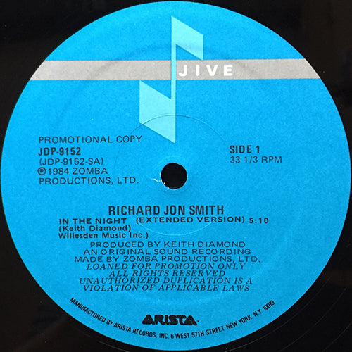 RICHARD JON SMITH // IN THE NIGHT (5:10) / (DUB) (5:54) / I NEED YOU (6:45)