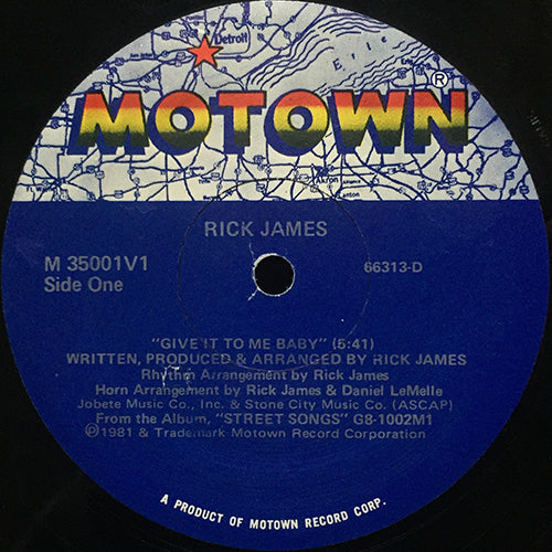 RICK JAMES // GIVE IT TO ME BABY (5:41) / INST (6:20)