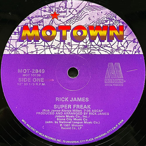 RICK JAMES / MARY JANE GIRLS // SUPER FREAK (7:05) / IN MY HOUSE (5:00)