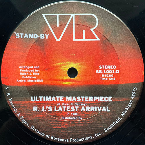 RJ'S LATEST ARRIVAL // ULTIMATE MASTERPIECE (5:49) / (INSTRUMENTAL) (5:40)