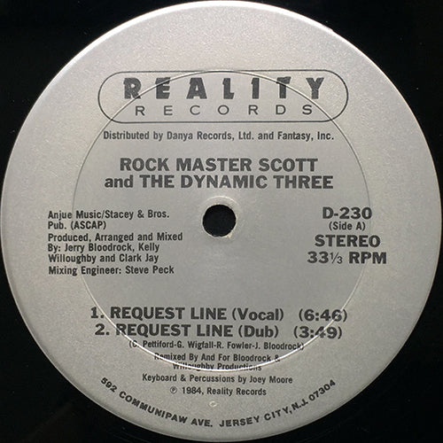 ROCK MASTER SCOTT & THE DYNAMIC THREE // REQUEST LINE (2VER) / THE ROOF IS ON FIRE (2VER)