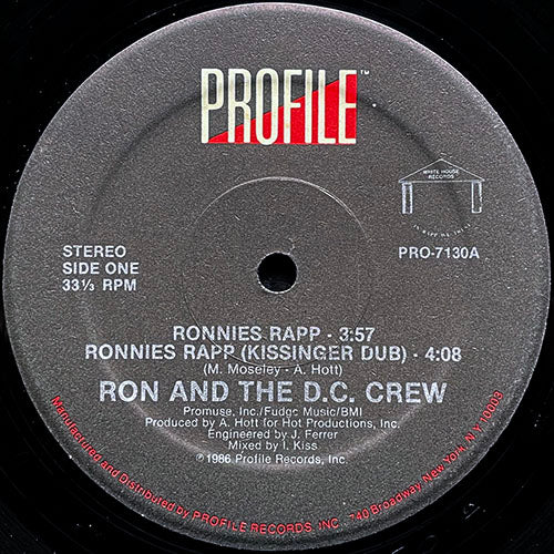 RON AND THE D.C. CREW // RONNIES RAPP (4VER)