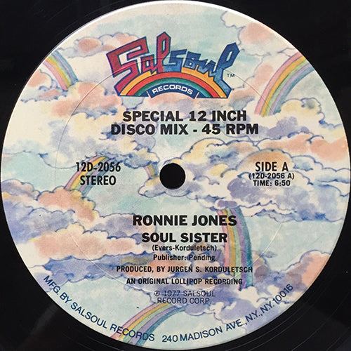 RONNIE JONES // SOUL SISTER (6:50) / UNDER MY THUMB/IT'S THE SAME OLD SONG (5:02)