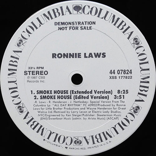 RONNIE LAWS // SMOKE HOUSE (8:25/3:51)