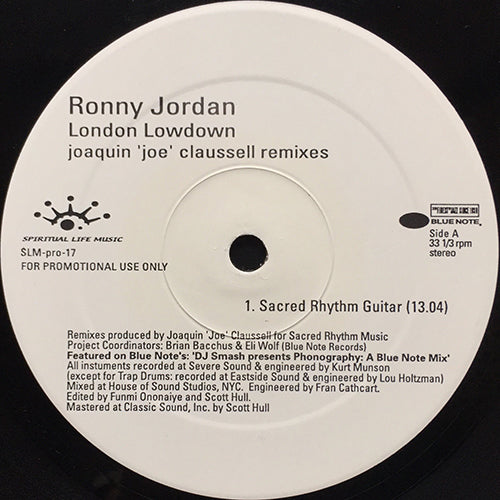 RONNY JORDAN // LONDON LOWDOWN (JOE CLAUSSELL REMIXES) (5VER)