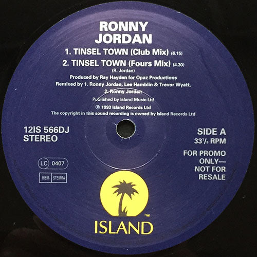 RONNY JORDAN // TINSEL TOWN (3VER) / MY FAVOURITE THINGS