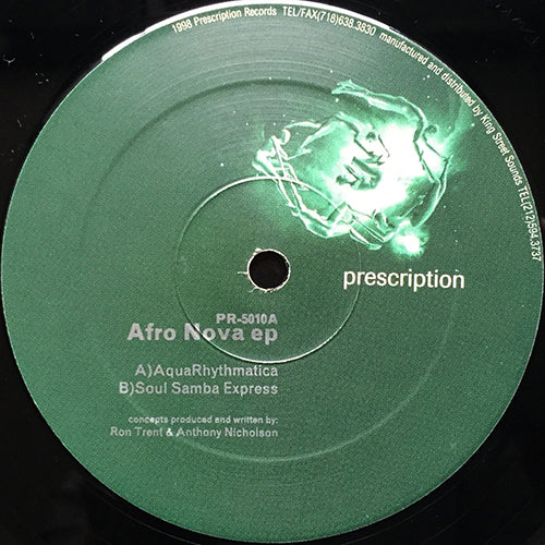 RON TRENT & ANTHONY NICHOLSON // AFRO NOVA (EP) inc. AQUARHYTHMATICA / SOUL SAMBA EXPRESS