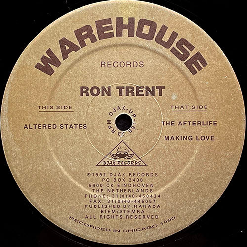 RON TRENT // ALTERED STATES (REMIX & ORIGINAL) (5VER) / THE AFTERLIFE / MAKING LOVE