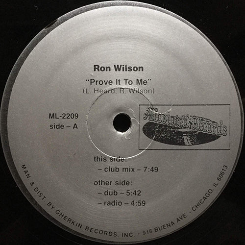 RON WILSON // PROVE IT TO ME (3VER)