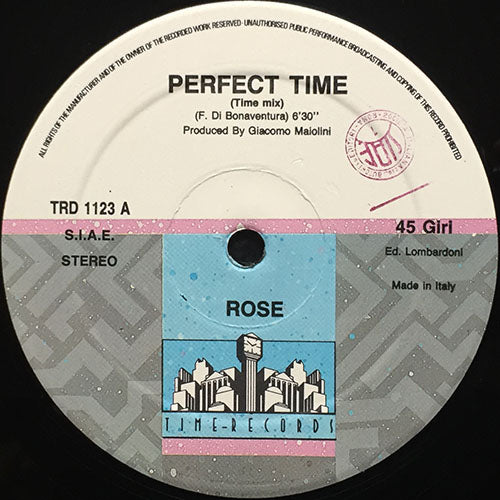 ROSE // PERFECT TIME (TIME MIX) (6:30) / (RADIO VERSION) (3:30) / (INSTRUMENTAL VERSION) (3:30)