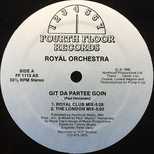 ROYAL ORCHESTRA // GIT DA PARTEE GOIN (2VER) / IT'S ABOUT TIME WE QUIT PLAYIN GAMES (2VER)