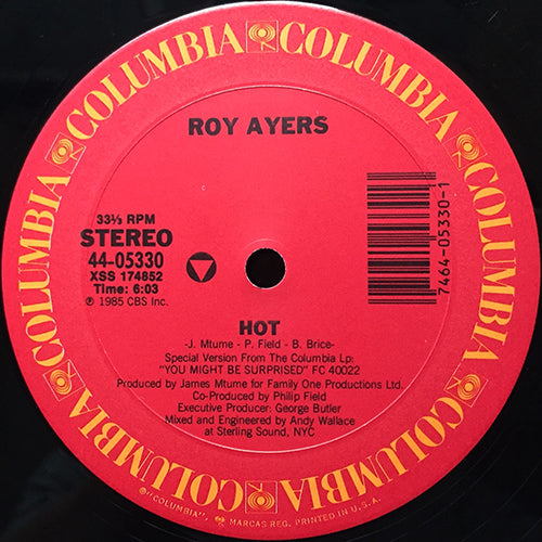 ROY AYERS // HOT (6:03) / (DUB REMIX) (5:59)