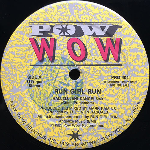 RUN GIRL RUN // HALLELUJAH! DANCE! (5:40) / HALLELUJAH! THE BE GONE DEVIL BEAT (3:12) / HALLELUJAH! DUB (5:14)