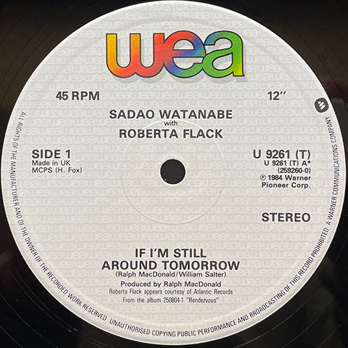 SADAO WATANABE with ROBERTA FLACK // IF I'M STILL AROUND TOMORROW / MARAVAL / WESTSIDE DRIVE
