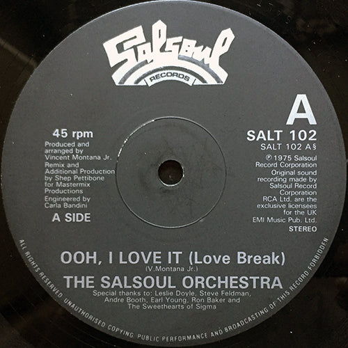 SALSOUL ORCHESTRA // OOH, I LOVE IT (LOVE BREAK) / (LOVE BREAK GROOVE) / (LOVE BREAK VERSION)