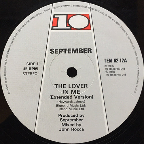 SEPTEMBER // THE LOVER IN ME (EXTENDED/ORIGINAL) / INST