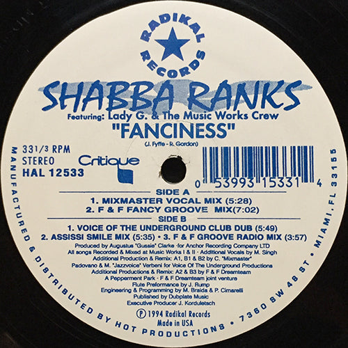 SHABBA RANKS // FANCINESS (5VER)