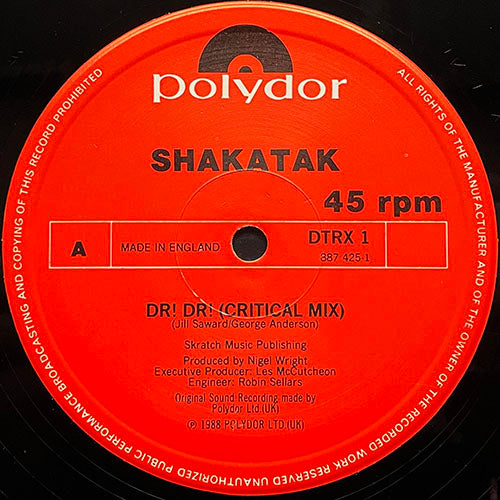 SHAKATAK // DR! DR! (CRITICAL MIX) / (SULPHURIC MIX) / ORIENT EXPRESS