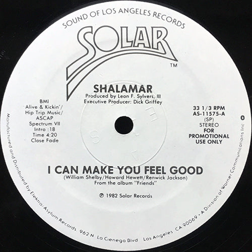 SHALAMAR // I CAN MAKE YOU FEEL GOOD (4:20)