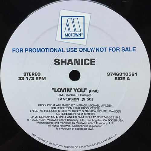SHANICE // LOVIN' YOU (3:50) / (INSTRUMENTAL VERSION) (3:50)
