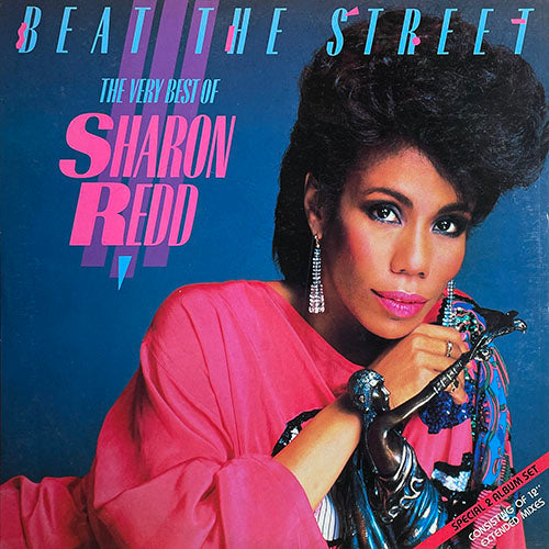 SHARON REDD // BEAT THE STREET - THE VERY BEST OF SHARON REDD (LP) inc. CAN YOU HANDLE IT / NEVER GIVE YOU UP / IN THE NAME OF LOVE / SOMEBODY SAVE THE NIGHT / YOU'RE A WINNER / LOVE HOW YOU FEEL / YOU GOT MY LOVE / MEGAMIX