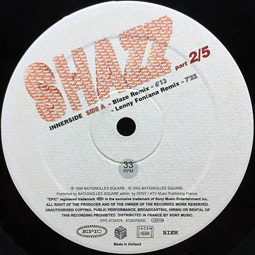 SHAZZ // INNERSIDE (BLAZE, JOE CLAUSSELL & LENNY FONTANA REMIX) (3VER)