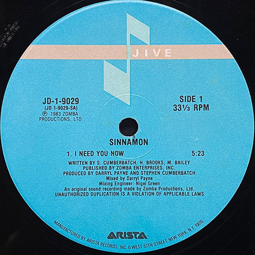 SINNAMON // I NEED YOU NOW (5:23) / FIERCE REPRISE (6:00) / ACAPPELLA (2:10)