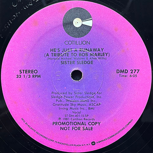 SISTER SLEDGE // HE'S JUST A RUNAWAY (A TRIBUTE TO BOB MARLEY) (3:57/6:05)