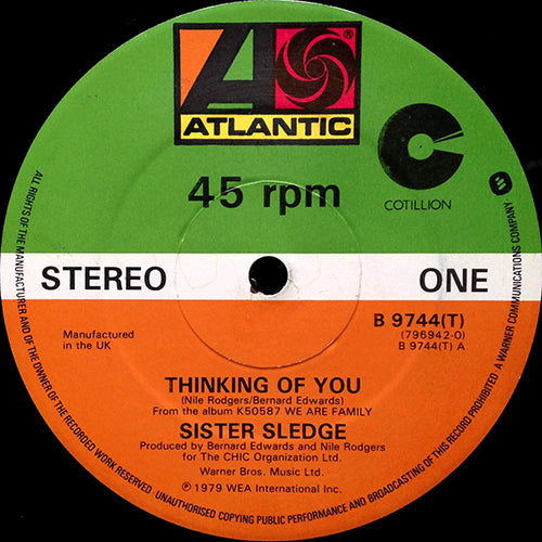 SISTER SLEDGE // THINKING OF YOU / WE ARE FAMILY / HE'S THE GREATEST DANCER