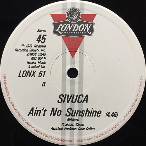 SIVUCA // AIN'T NO SUNSHINE (4:46) / (LIVE) (6:41)