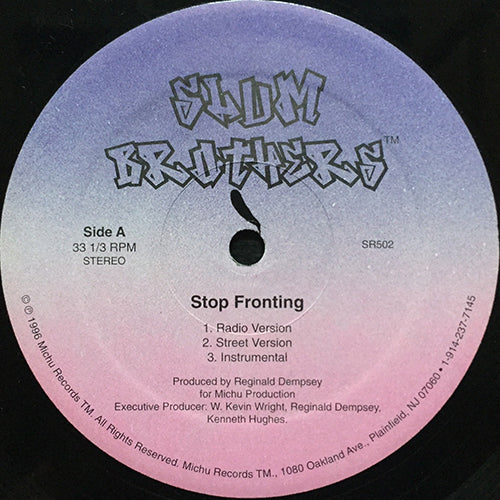 SLUM BROTHERS // STOP FRONTING (3VER) / REGULAR NIGGERS (2VER)