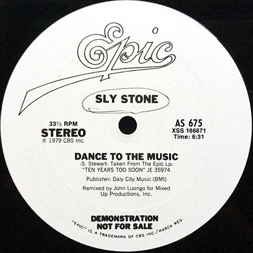 SLY STONE // DANCE TO THE MUSIC (6:31) / SING A SIMPLE SONG (6:04)