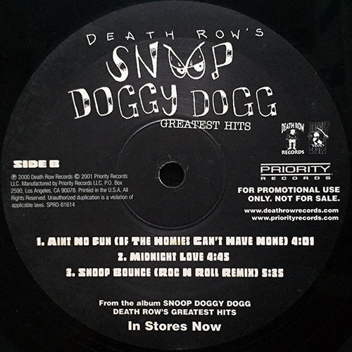 SNOOP DOGGY DOGG / ICE CUBE // GREATEST HITS - DJ SAMPLER (EP) inc. NUTHIN' BUT A "G" THANG / GIN AND JUICE / MURDER WAS THE CASE / AIN'T NO FUN / MIDNIGHT LOVE / SNOOP BOUNCE / CHECK YO SELF / IT WAS A GOOD DAY / WHAT CAN I DO etc