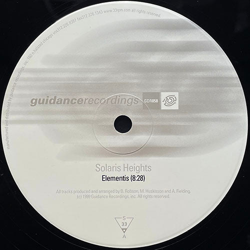 SOLARIS HEIGHTS // ELEMENTIS (8:28) / ELEMENTIS SPECIALITIES (8:13)