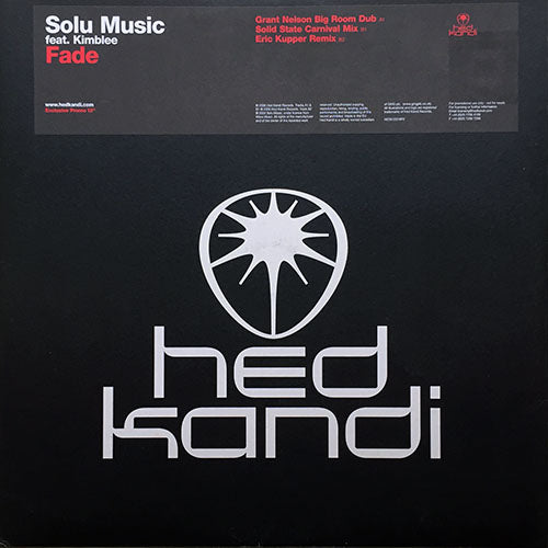 SOLU MUSIC feat. KIMBLEE // FADE (GRANT NELSON BIG ROOM DUB) / (SOLID STATE CARNIVAL MIX) / (ERIC KUPPER REMIX)