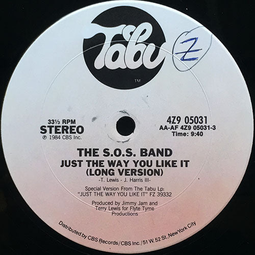 S.O.S. BAND // JUST THE WAY YOU LIKE IT (9:40) / INST (9:11)