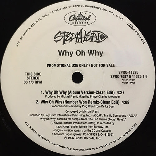 SPEARHEAD // WHY OH WHY (4VER) / FOOD FOR THA MASSES (2VER) – next ...