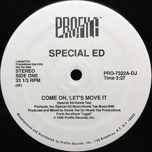 SPECIAL ED // COME ON, LET'S MOVE IT (ORIGINAL & REMIX)