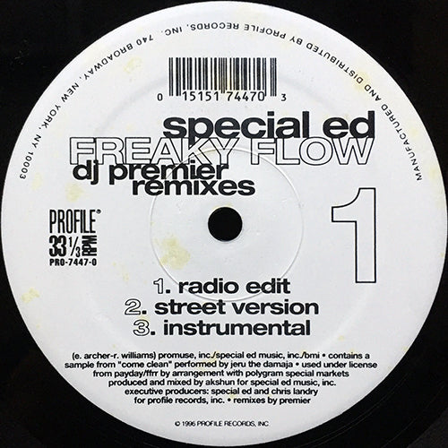 SPECIAL ED // FREAKY FLOW (DJ PREMIER REMIX & ORIGINAL) (6VER)