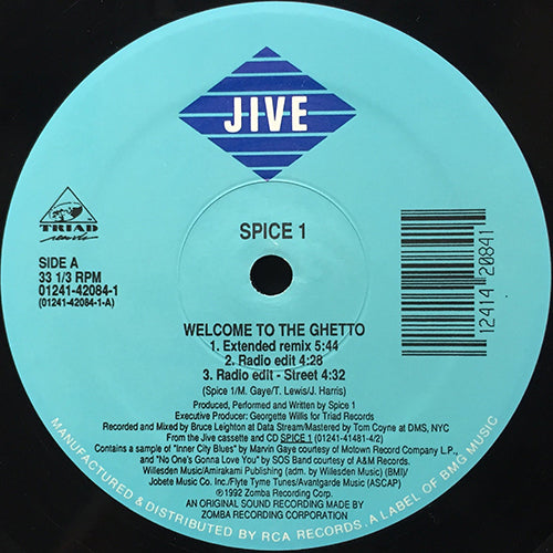 SPICE 1 // WELCOME TO THE GHETTO (5VER) / 187 PURE