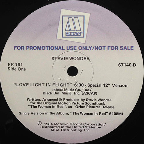 STEVIE WONDER // LOVE LIGHT IN FLIGHT (SPECIAL 12" VERSION) (6:30) / INST (7:38)