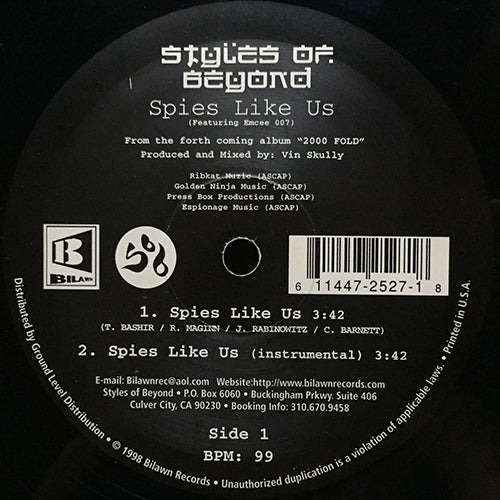 STYLES OF BEYOND // SPIES LIKE US (2VER) / STYLES OF BEYOND (3VER)