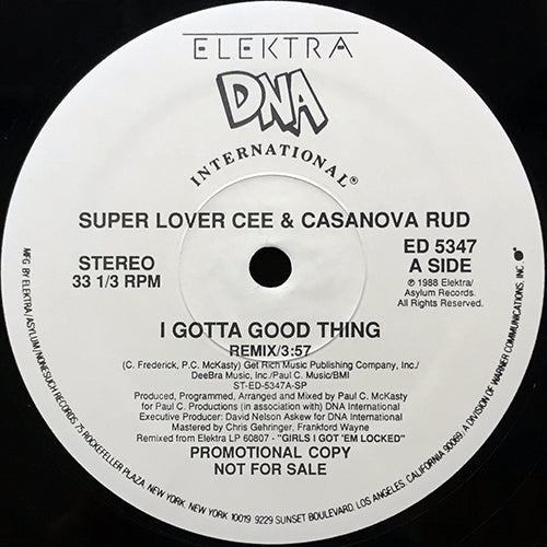 SUPER LOVER CEE & CASANOVA RUD // I GOTTA GOOD THING (3VER)