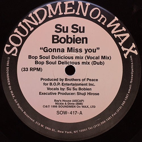 SU SU BOBIEN // GONNA MISS YOU (3VER)