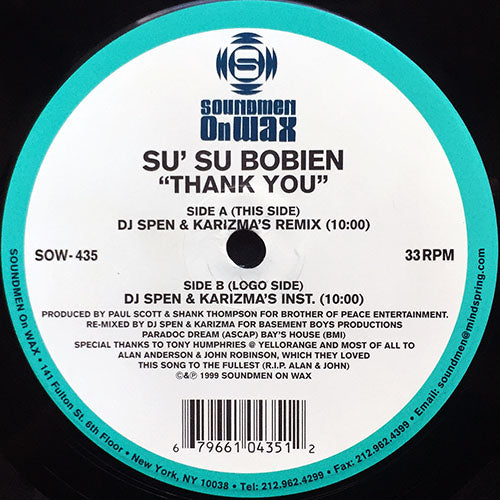 SU SU BOBIEN // THANK YOU (DJ SPEN & KARIZMA'S REMIX) (5VER)