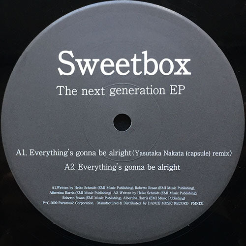 SWEETBOX // THE NEXT GENERATION (EP) inc. EVERYTHING'S GONNA BE ALRIGHT (YASUTAKA NAKATA REMIX & ORIGINAL) / CRASH LANDED / WE CAN WORK IT OUT