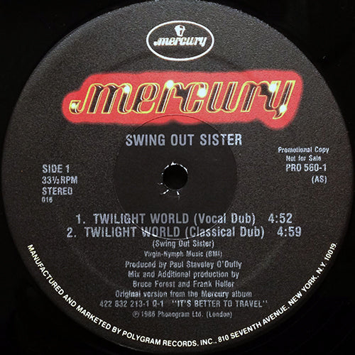 SWING OUT SISTER // TWILIGHT WORLD (SPECIAL CLUB MIXES) (4VER)