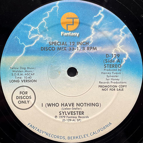 SYLVESTER // I (WHO HAVE NOTHING) (10:40/6:31)